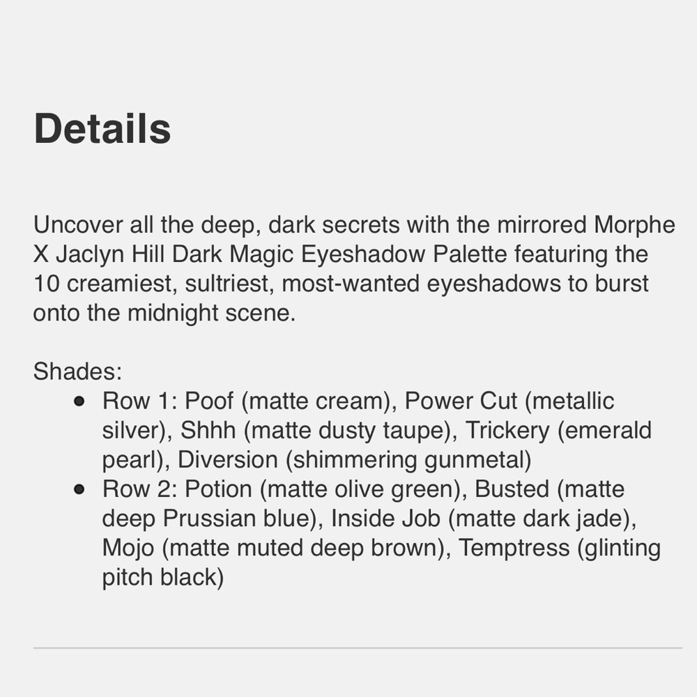 Morphe x Jaclyn Hill 'Dark Magic' Eyeshadow Palette - Picture 4 of 4
